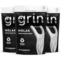 225-Count (3pk x 75ct) GRIN Molar Flosspyx Floss Picks only .62-.52: eDeal Info