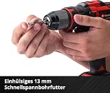 Einhell Perceuse Visseuse à percussion sans fil TE-CD 18/40 Li-i +64 (2x2,0 Ah) Power X-Change (Li-Ion, 18V, Couple 40 Nm) Livré avec 2 Batteries 2,0Ah, Chargeur et 64 Accessoires - 7
