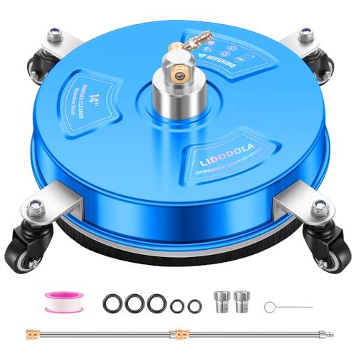16.5" Pressure Washer Surface Cleaner with 4 Wheels - Coated Green Stainless Steel Surface Cleaner for Pressure Washer Attachment for Concrete, Driveway, Patio, Sidewalk, Deck and Driveways - PWS165 by LidoDola - Image 8