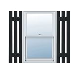 Lifetime Vinyl LS3S12X03900BL Standard Three Board Spaced, Board-n-Batten Vinyl Shutters, w/Installa