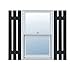 Ekena Millwork Lifetime Vinyl LS3S12X03500BL Standard Three Board Spaced, Board-n-Batten Vinyl Shutters, w/Installation Shutter-Lok