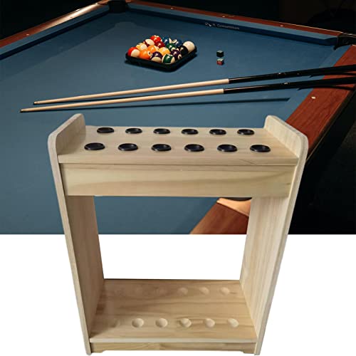 Simhoa Portable Pool Rack, Holds 12 Pool Pool Table, Wooden Holder Accessories For Club #TOP7