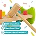 Bimi Boo Wooden Pounding Bench for Toddlers 1-3 - Montessori Hammer Toy with 8 Pegs and Mallet - Pound a Peg Bench for Kids - Color Recognition Toy (Hammer, 8 Pegs, 4 Colors)