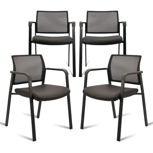 CLATINA Stackable Office Chair, Mesh Back Guest Chairs with Comfo...