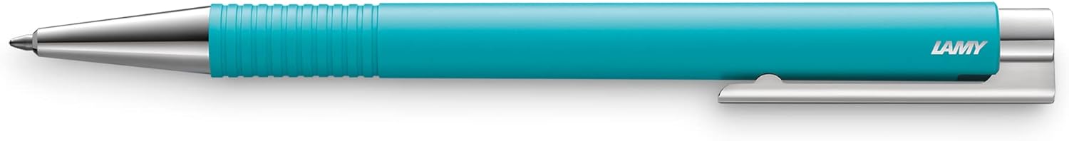 Lamy Logo M+ Ballpoint Pen 204 Made of Unbreakable Plastic in Matte Black with Chrome-Plated Tip and Pusher Includes Large Refill M 16 Line Width M in Black