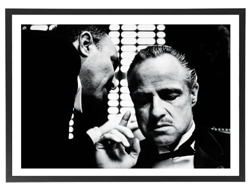 Générique Tableau film Le Parrain affiche noir et blanc 70 x 50 cm cadre inclus