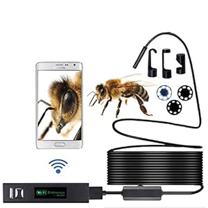 Lychee Endoscoop inspectiecamera, 2,0 MP HD draadloze inspectiecamera WiFi endoscoop, 1200P USB Borescope waterdicht…