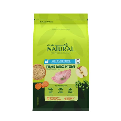 GUABI NATURAL CAO FILHOTE MINI PEQUENO FRANGO E ARROZ 2,5kg