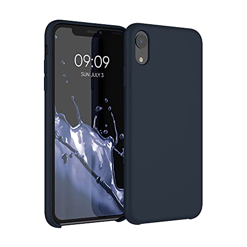 kwmobile Carcasa Compatible con Apple iPhone XR Funda - Case TPU y Silicona antigolpes - Apto Carga inalámbrica - Azul turquí