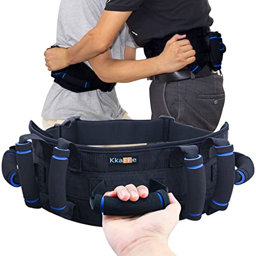 KkaFFe - KkaFFe Gate Belt for Elderly with 7 Handles,Gait Belts Transfer Belt for Seniors, Adjustable Lift Belts for Elderly (27-45 inches) Quick Release Gait Belt，Patient Transfer Belt for Disabled