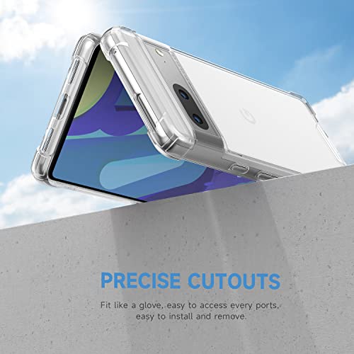 SALAWAT for Google Pixel 7 Case, Clear Cute Gradient Slim Phone Case Cover Reinforced TPU Bumper Hard PC Back Shockproof Protective Case for Google Pixel 7 6.3 Inch 2022 (Crystal Clear) by SALAWAT - Image 5