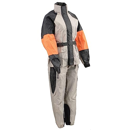 Image of NexGen Men's Rain Suit - Black /Orange /Gray
