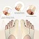 1 Paar Hallux Valgus Korrektur, Hallux Valgus Socken Ballenzehen Korrektur Rutschfester Fersenriemen Großer Zeh Hammerzeh Korrektur, Einstellbares Design Schiene Zehenkorrektur für Damen Herren(M)