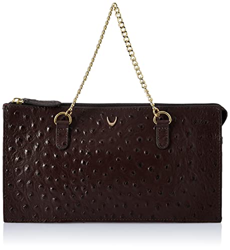 Hidesign Women Leather Clutch- Chocolate