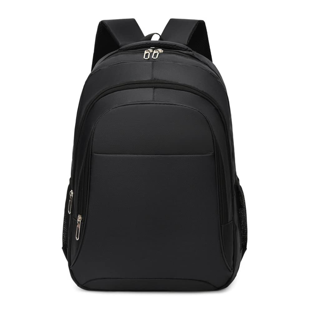Mochila de tela Oxford grande negra impermeable y resistente 8