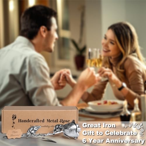 Iron-Gifts-6th-Anniversary-for-Her-Metal-Rose-6-Year-Gift-for-Wife-Anniversary-Handcrafted-11th-Gift-Wedding-Anniversary-Metal-Flowers-Anniversary-Steel-Gift-Iron-Stained-Everlasting-Rose-for-Him