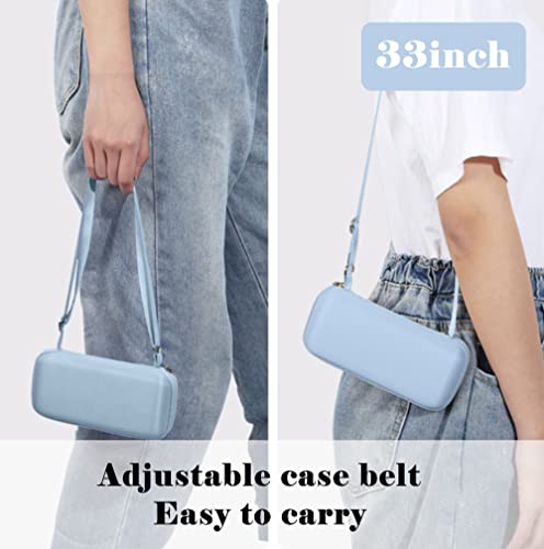 Image of ESUFEIR Mini Sun Umbrella for Purse With Case, Small Compact UV Umbrella Travel Essentials, Lightweight Portable Parasol Windproof for Women Men Kids (skyblue)