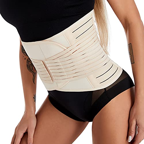 ohmydear Mujer Fajas Reductoras con 4 Piezas de Cartílago Aleación Doble Corsé Adelgazante Fuerza Uniforme Fitness Faja Cintura Entrenador Estiramiento Alto Blanco XL Cover
