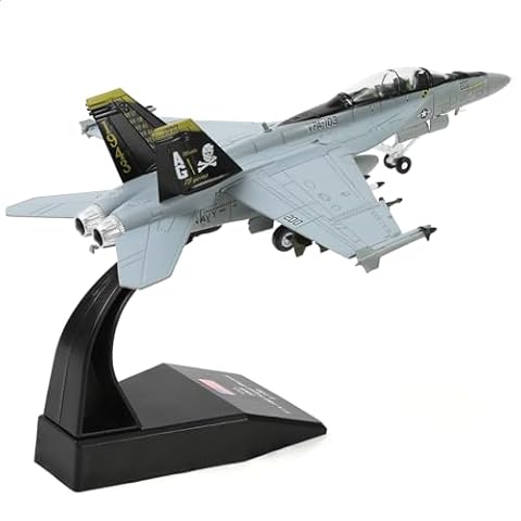 NUOTIE 1/100 F/A-18 Super Hornet Diecast Metal Fighter Jet Model Kit Pre-Build Replica 1943-2018 Jolly Roger Livery Military for Display Collection or Gift Cover