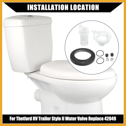 Image of 42049 Water Valve Style II Kit for Aqua Magic Style II Permanent Toilets /Leak-Resistant RV Toilet Water Assembly Valve Kit / 1Set Replacement