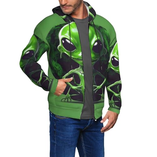 Sweat à capuche extraterrestre vert pour vos sorties urbaines - 6