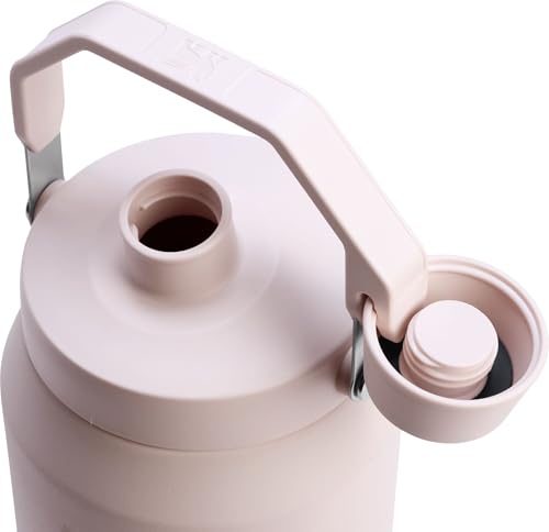 Image of Stanley IceFlow Fast Flow Jug with Handle 64 oz | Twist On Angled Spout Lid | Leakproof for Travel and Sports | Insulated Stainless Steel | BPA-Free | Rose Quartz 2.0