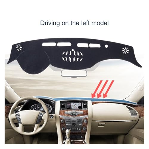 Alfombrilla para salpicadero de alta calidad para Nissan Patrol Y62 y Armada 2010-2022 LHD 2