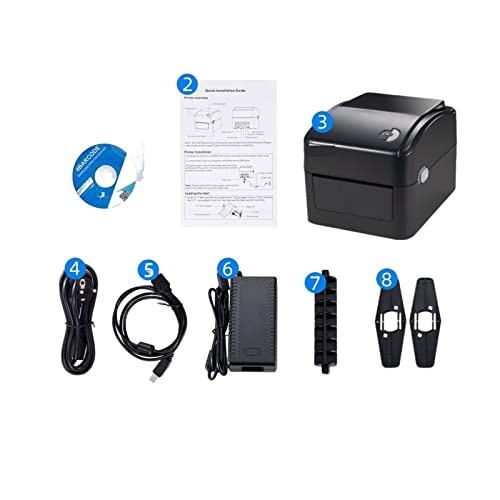 Image of Rinter USB Port Shipping Label Printer 4 * 6 Barcode Printer for Express Or Supermarket Black White Thermal Printer(Black)
