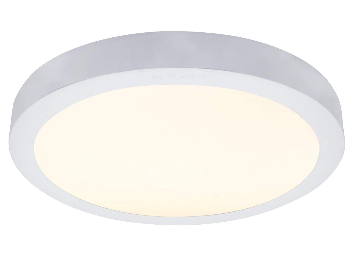 Long Life Lamp Company 24W Round LED Ceiling Light Flush Mount Panel Soft Warm White 3500k Driver Included