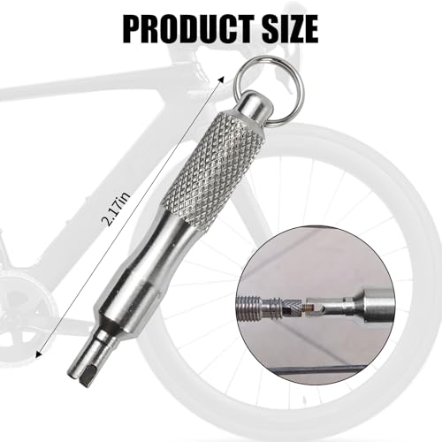 Image of Valve Core Removal Tool, Stainless Steel Tire Valve Core Removal Tool, Portable Tire Valve Stem Tool, Valve Stem Core Replacement Tool for Car Truck Bicycle Tire Repair Install