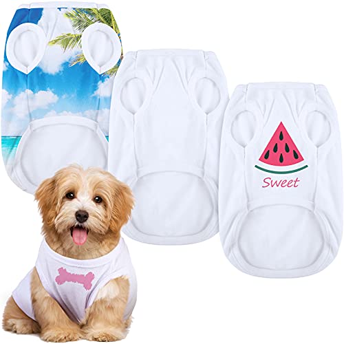 3 Pieces Sublimation Pet Shirt Dog Blank Shirt Basic Dog T-Shirts Solid Color Pet Clothes Soft Breathable Puppy T-Shirt Vest Pet Apparel for Small Medium Dogs Puppy Cats (Large) 3 Pieces Sublimation Pet Shirt Dog Blank Shirt Basic Dog T-Shirts Solid Color Pet Clothes Soft Breathable Puppy T-Shirt Vest Pet Apparel for Small Medium Dogs Puppy Cats (Large)