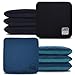 Timtaoth Dual Sided Corn Hole Bags Professional Cornhole Bags Set of 8 Regulation Size Weight Pro Corn Hole Bean Bags Slick and Stick (Black&Fog Blue)