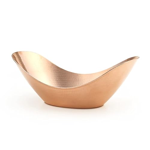 Elegant Copper Hammered Bowl M Cover