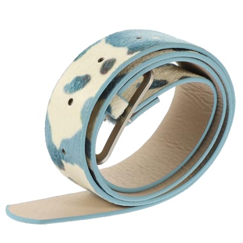 Didiseaon Adjustable Cow Print Belt for Women Western Style PU Leather Waistband Lightweight Fashion Accessory for Jeans and Trousers Stylish Animal Pattern for Casual and Party Wear