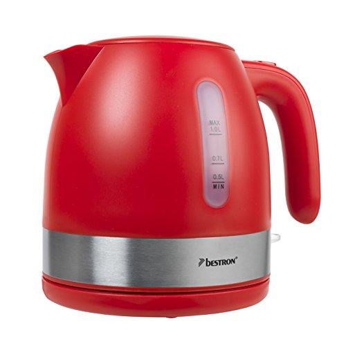 Bestron AWK1000R Design Wasserkocher 1 Liter, 2150 W, Rot – Bild 3