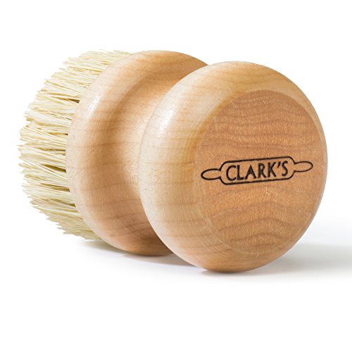 Clark's Cutting Board Oil Scrub Brush - Round Wood Applicator For Food Grade Mineral Oil And Wax On Wooden Bamboo, Cast Iron, And Utensils – Usa Maple Construction – Kitchen Countertops Food Safe #TOP1