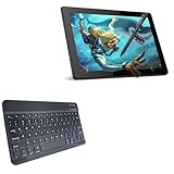 BoxWave Keyboard Compatible with Frunsi T11 (10 in) - SlimKeys Bluetooth Keyboard, Portable Thin with Chiclet-Style Keys - Jet Black