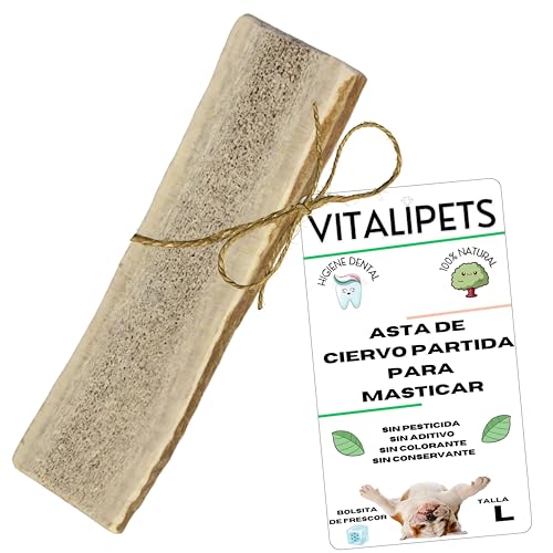 Asta De Ciervo Partida Para Perros Talla L 10 A 20 Kg Juguete Masticable 100 Natural Limpieza Dental Y Aporte De Minerales Juguete Indestructible Para Perros Antiestrés Resistente