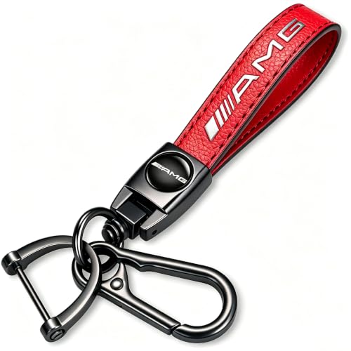 Image of Genuine Leather Car Keychain Key Ring Accessories New