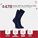 FoxRiver Standard Wick Dry Auras Ultra-Lightweight Adult-Unisex Liner Crew Socks, 1 pcs, Dark Navy, Large