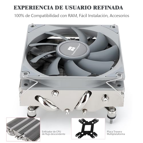 Thermalright AXP-90 X47 niskoprofilowa chłodnica procesora, 90 mm TL-9015, wentylator PWM, 4 rury chłodzące, wysokość 47 mm, do AMD AM4/Intel LGA 1700/1150/1151/1155/1156/1200 (AXP-90 X47)