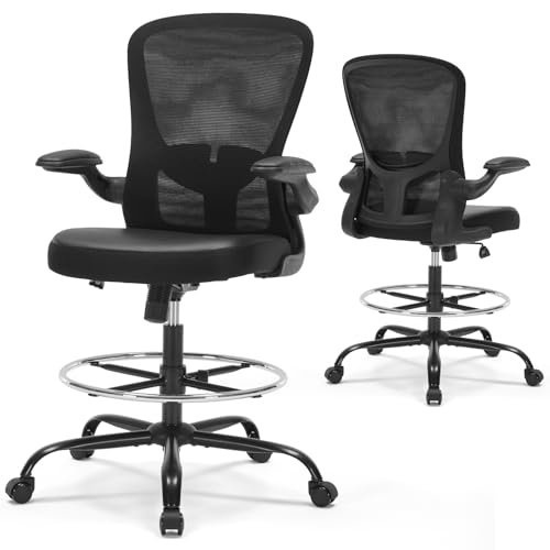 Ergonomic Drafting Chair with Lumbar Support & Footrest