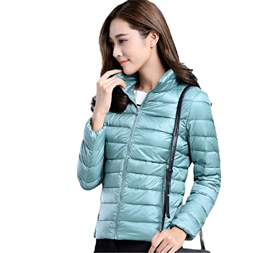Manteau d'hiver pour femme bleu ciel veste longue en duvet de canard S