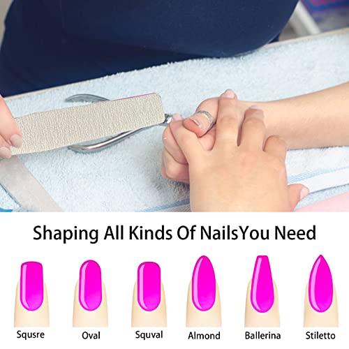 Lofuanna Nail File 15 Pcs Professional Double Sided Acrylic Nail File,Washable Nail File Manicure Tools For Poly Nail Extension Gel And Acrylic Nails Tools Suit For Home Salon thumb #4