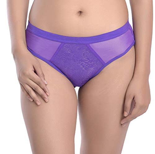 Image of Fashion Comfortz - Fashion Lingerie Set Cotton Bra Panties Set for Women|Bra Panty Set |Bra Panty Set for Women with Sexy|Undergarments|Lingerie Set for Women for Sexy Honeymoon| Purple