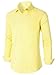 GIANZEN Yellow Button Down Shirt Men Mens Dress Shirts Oxford Long Sleeve Casual White Striped Regular Fit No Tuck Lemon Yellow Size XS