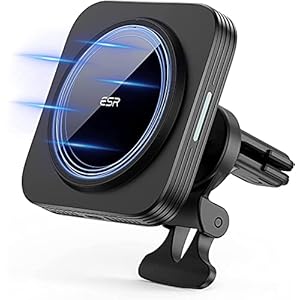 ESR HaloLock Magnetische draadloze telefoonhouder voor in de auto, MagSafe autohouder met oplaadfunctie, compatibel met…