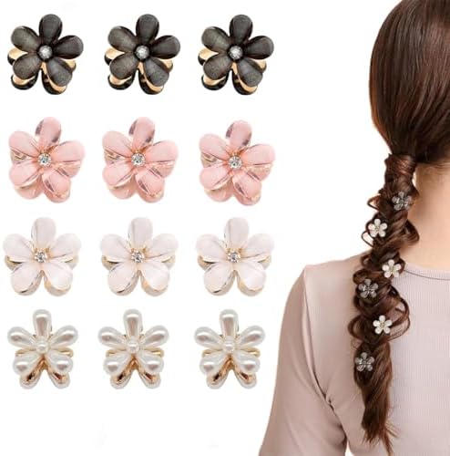 12 Pcs Small Flower Hair Pins Hair Accessories Mini Hair Clips Fl...