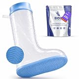 Box Commerce - Protector Escayola Pierna Corta Adulto para Ducha, Piscina - Funda Impermeable de Silicona Suave Comoda para Cubrir Vendajes, Yeso, Heridas, Quemaduras - Bolsa Hermetica Reutilizable