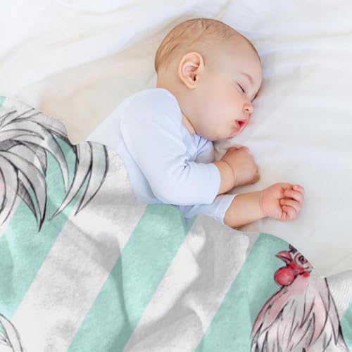 Couverture polaire en microfibre légère, tissu thermorégulateur doux à rayures